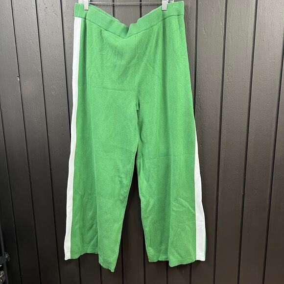 La Ligne x Target Green Blue Side Stripe Sweater Pants Size 1X - Picture 1 of 2